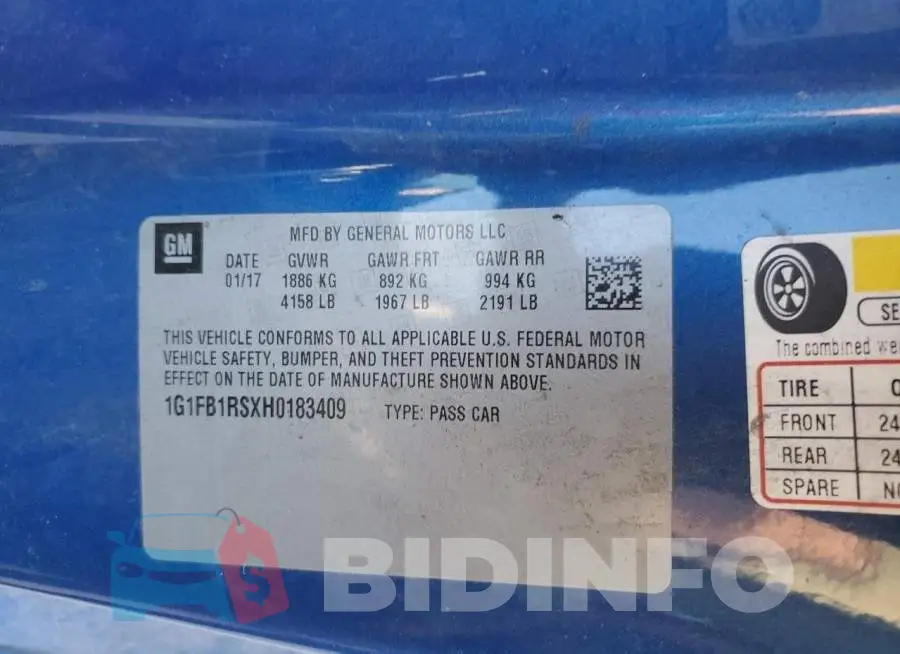 1G1FB1RSXH0183409 Photo# 13