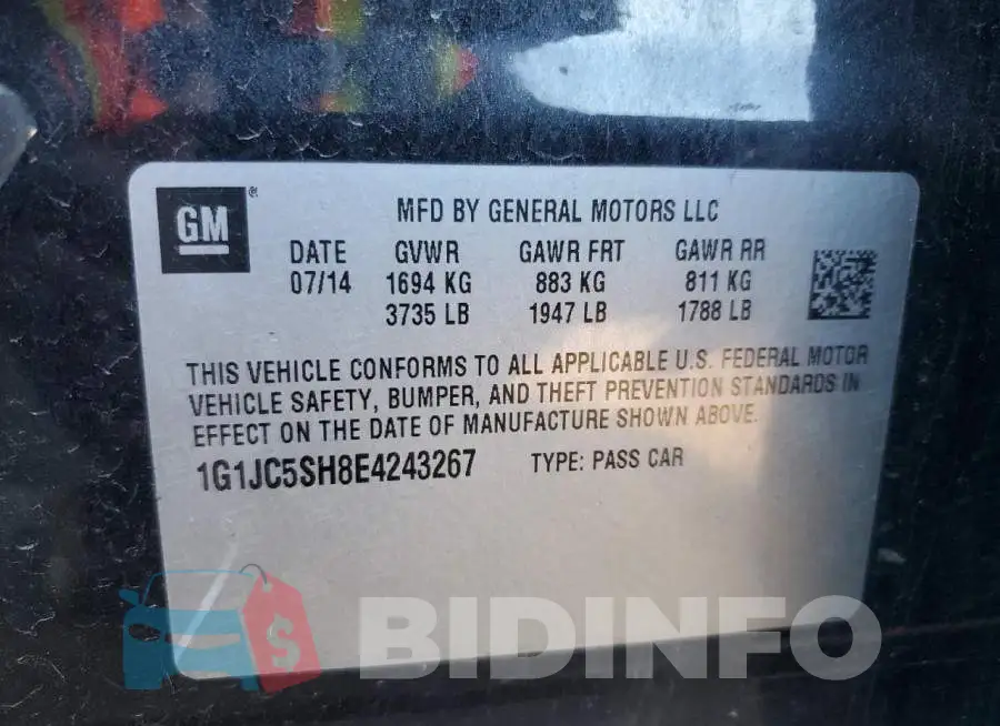 1G1JC5SH8E4243267 Photo# 12