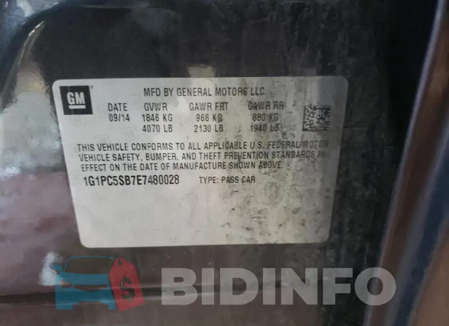 1G1PC5SB7E7480028 Photo# 12