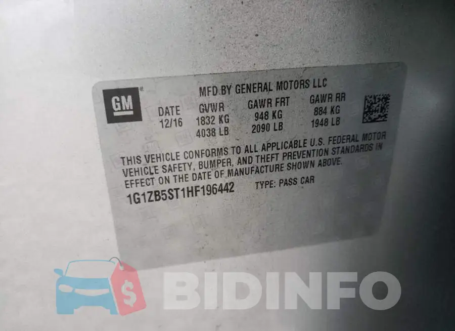 1G1ZB5ST1HF196442 Photo# 12
