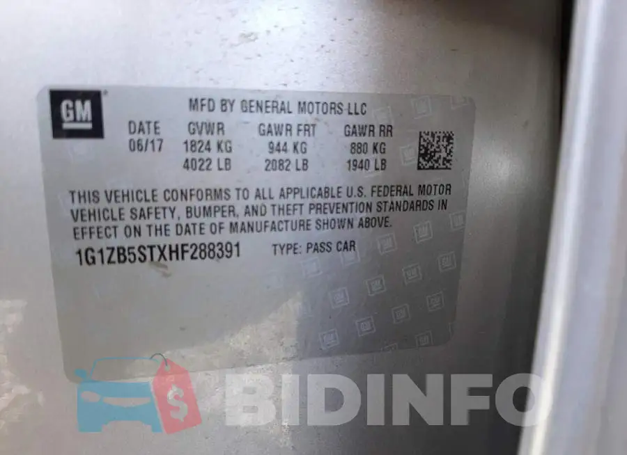 1G1ZB5STXHF288391 Photo# 12