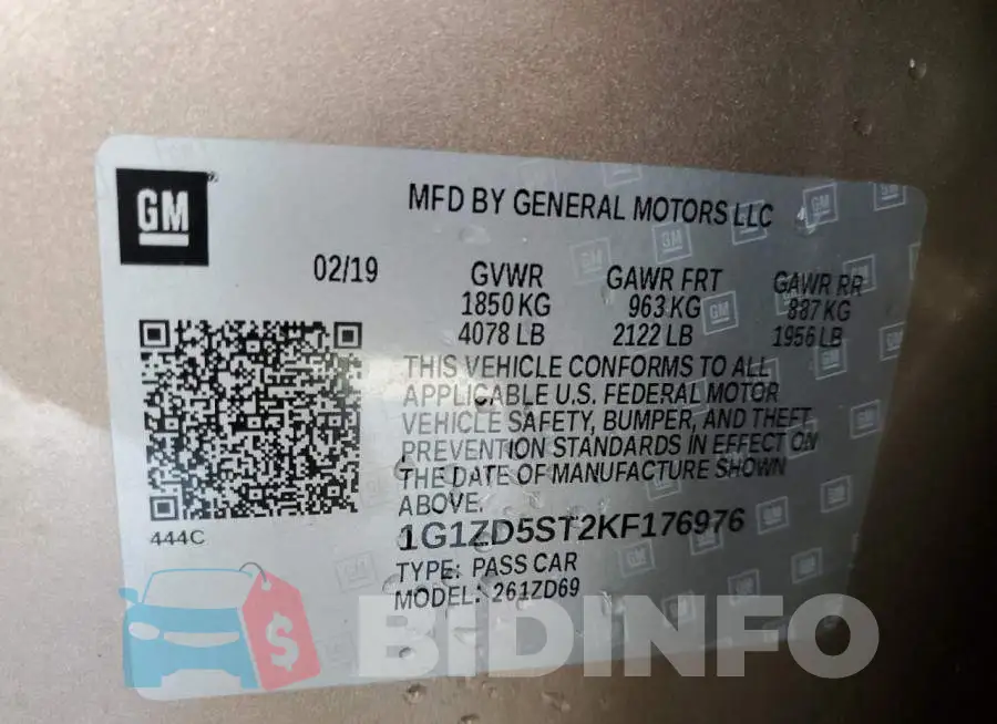 1G1ZD5ST2KF176976 Photo# 10