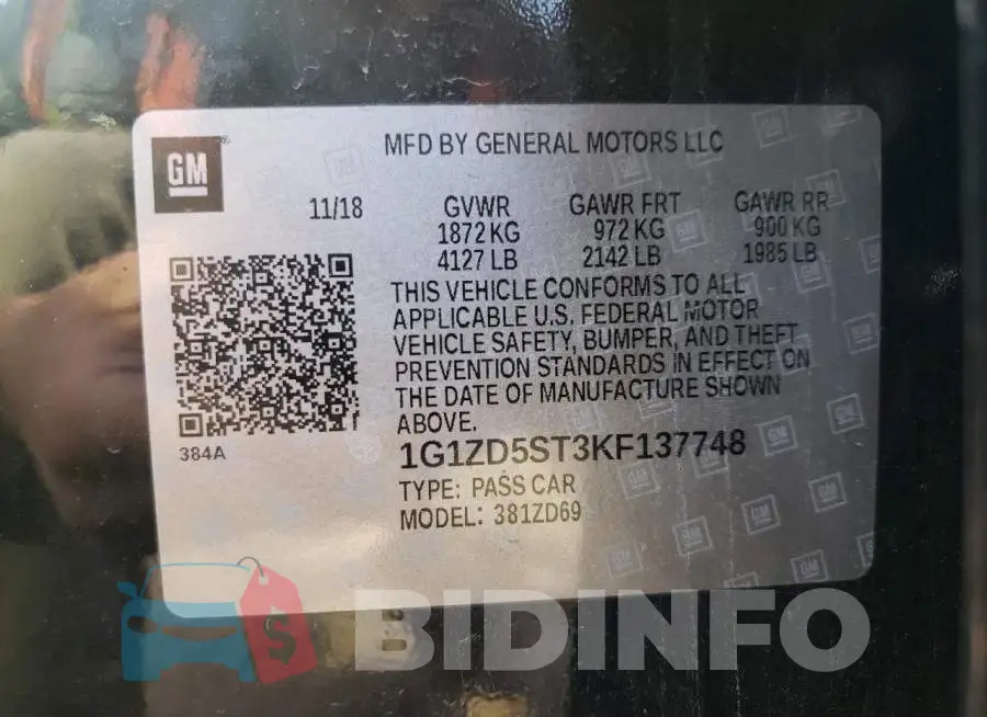 1G1ZD5ST3KF137748 Photo# 10