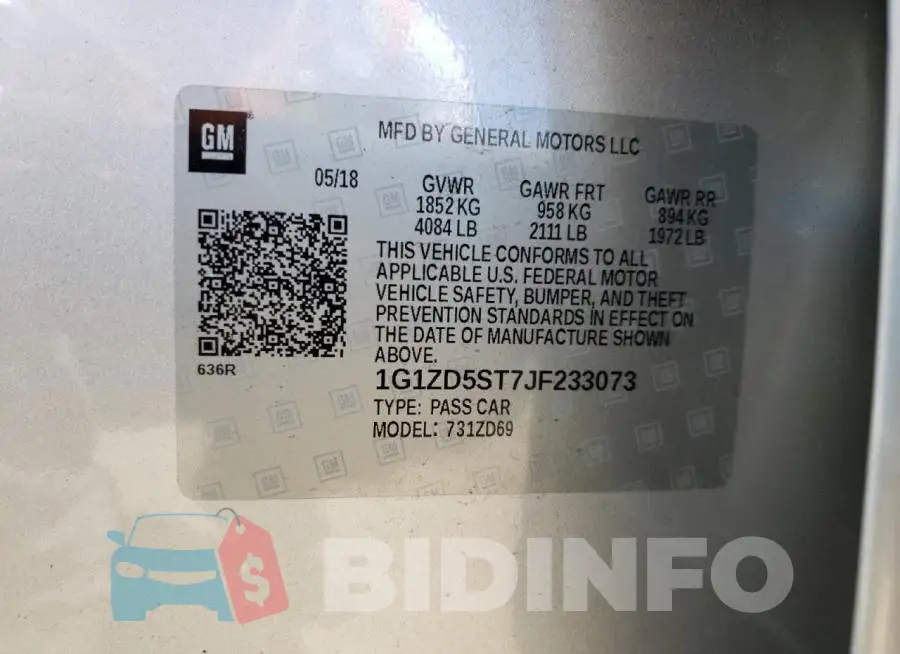 1G1ZD5ST7JF233073 Photo# 10