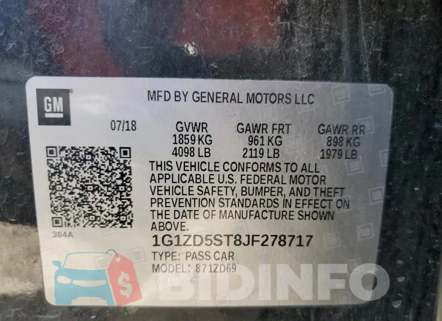 1G1ZD5ST8JF278717 Photo# 10