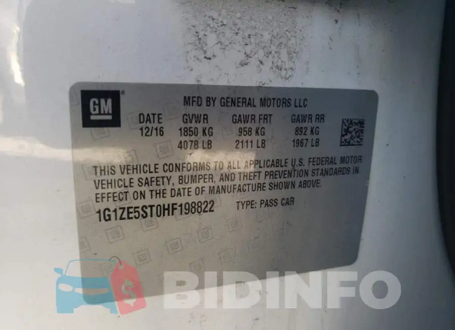 1G1ZE5ST0HF198822 Photo# 10