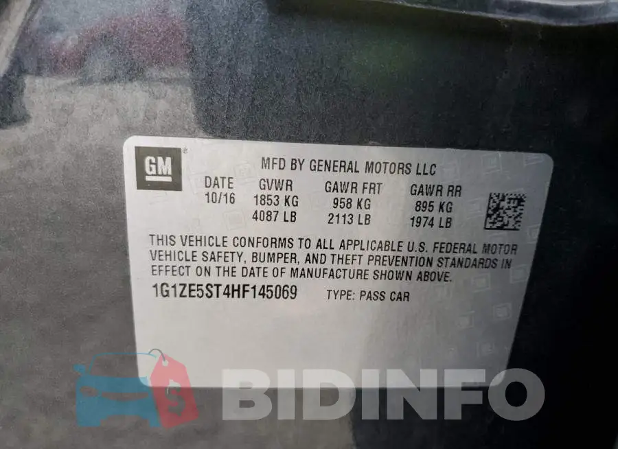 1G1ZE5ST4HF145069 Photo# 13