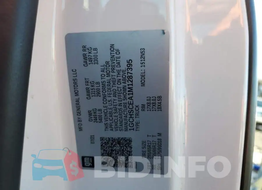1GCHSCEA1M1287395 Photo# 12