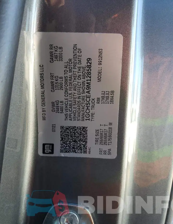 1GCHSCEA9M1285829 Photo# 12