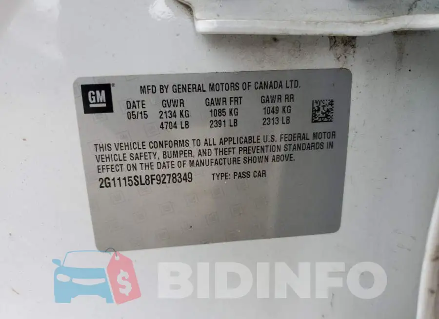 2G1115SL8F9278349 Photo# 13