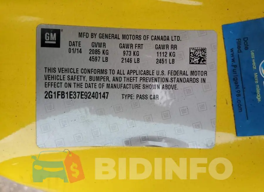2G1FB1E37E9240147 Photo# 13