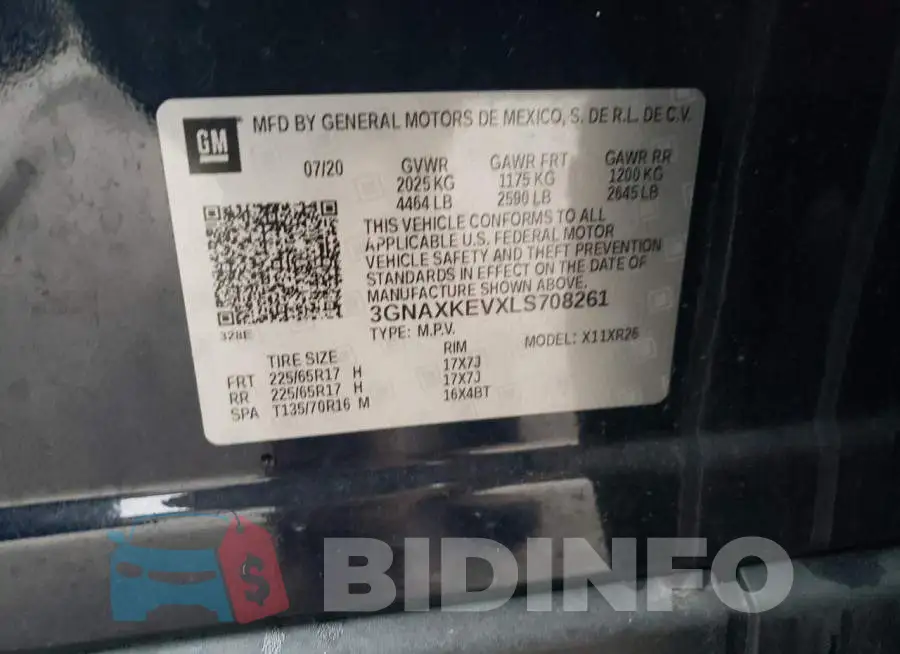 3GNAXKEVXLS708261 Photo# 13