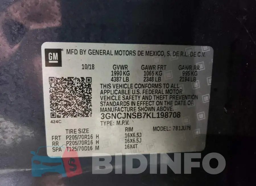 3GNCJNSB7KL198708 Photo# 13