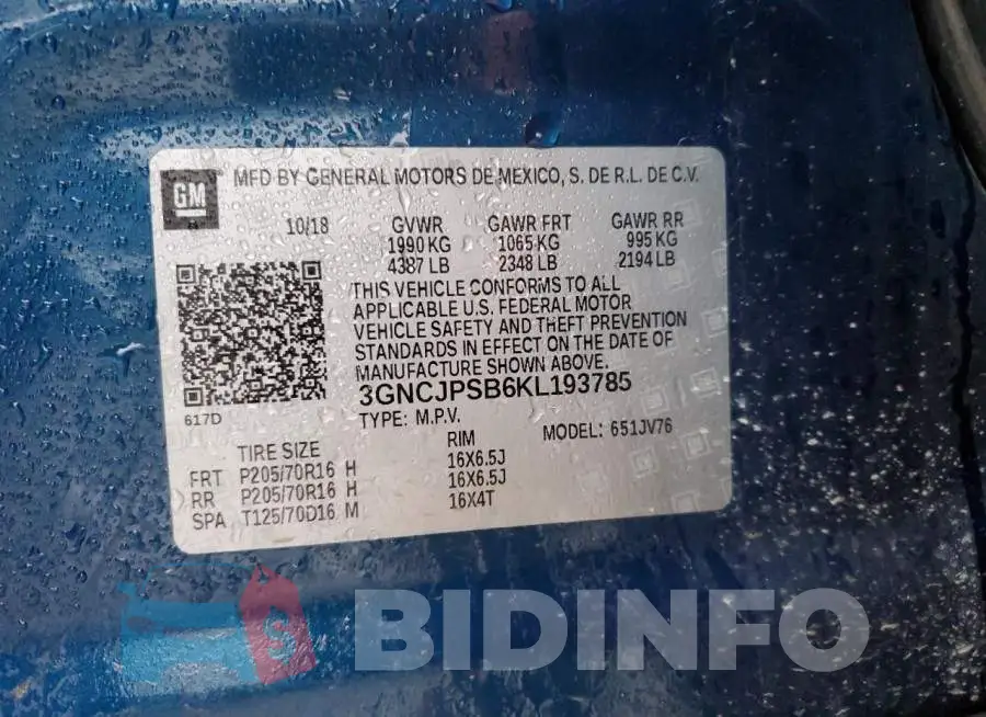 3GNCJPSB6KL193785 Photo# 13