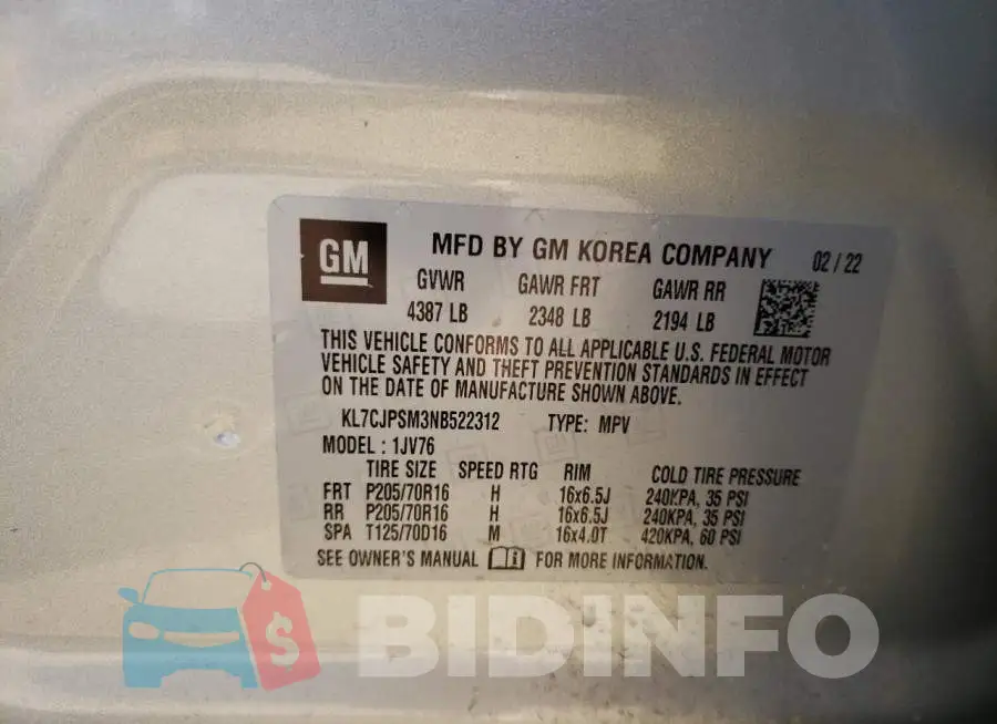 KL7CJPSM3NB522312 Photo# 12