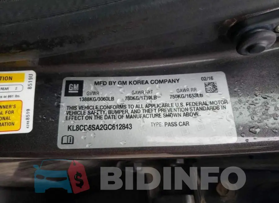 KL8CD6SA2GC612843 Photo# 13