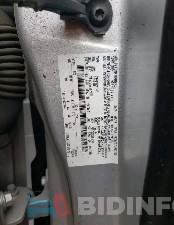 1FADP3F2XFL234571 Photo# 10