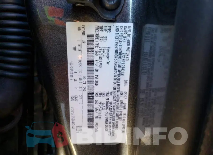 1FADP3FE1HL281873 Photo# 12