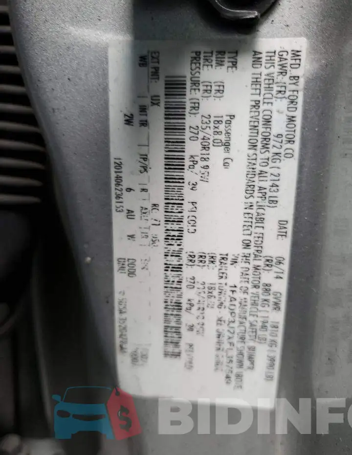 1FADP3J2XEL357549 Photo# 13