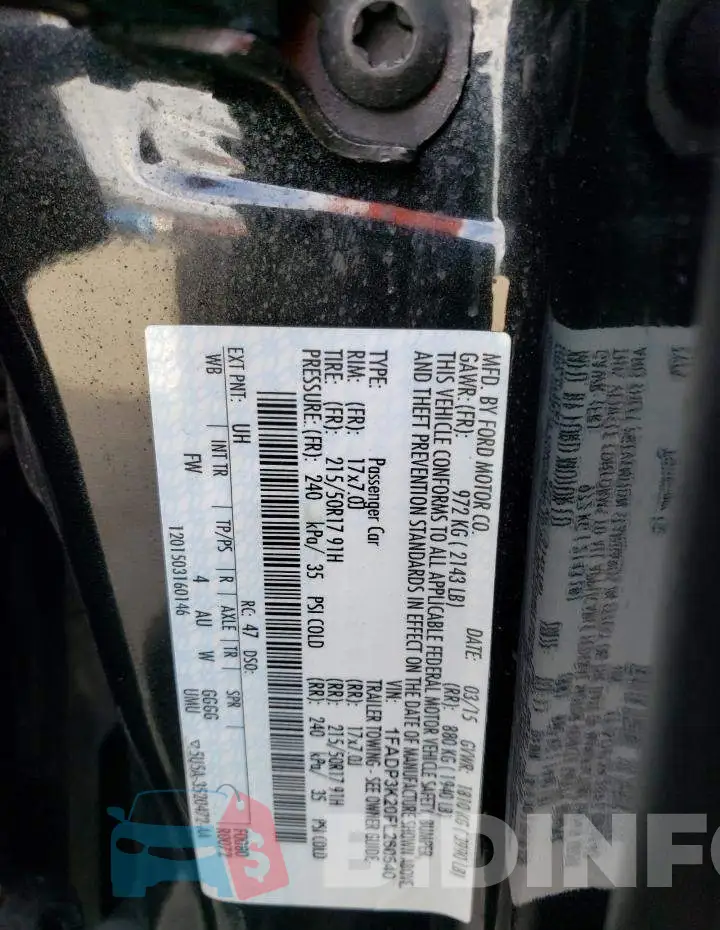 1FADP3K20FL260540 Photo# 13