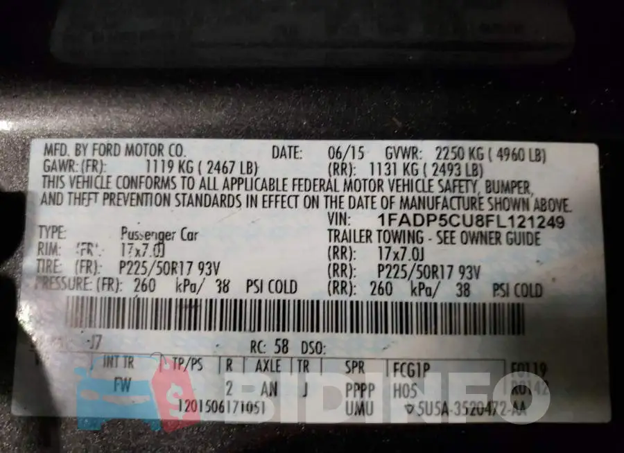 1FADP5CU8FL121249 Photo# 10