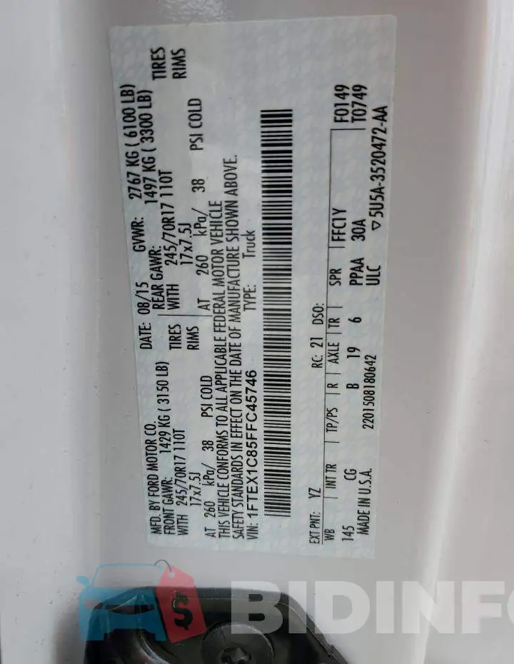 1FTEX1C85FFC45746 Photo# 12