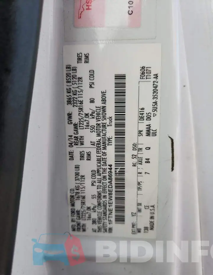 1FTNE1EW8EDA86944 Photo# 10