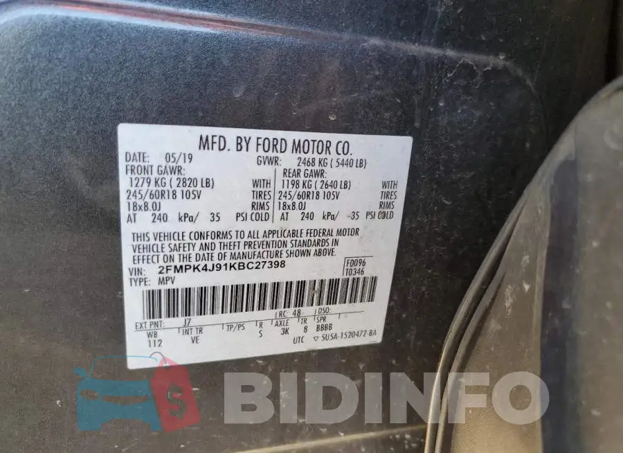 2FMPK4J91KBC27398 Photo# 10