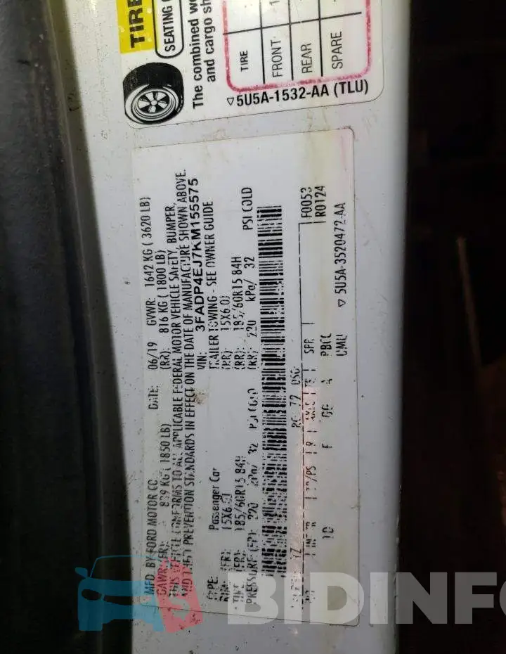 3FADP4EJ7KM155575 Photo# 12