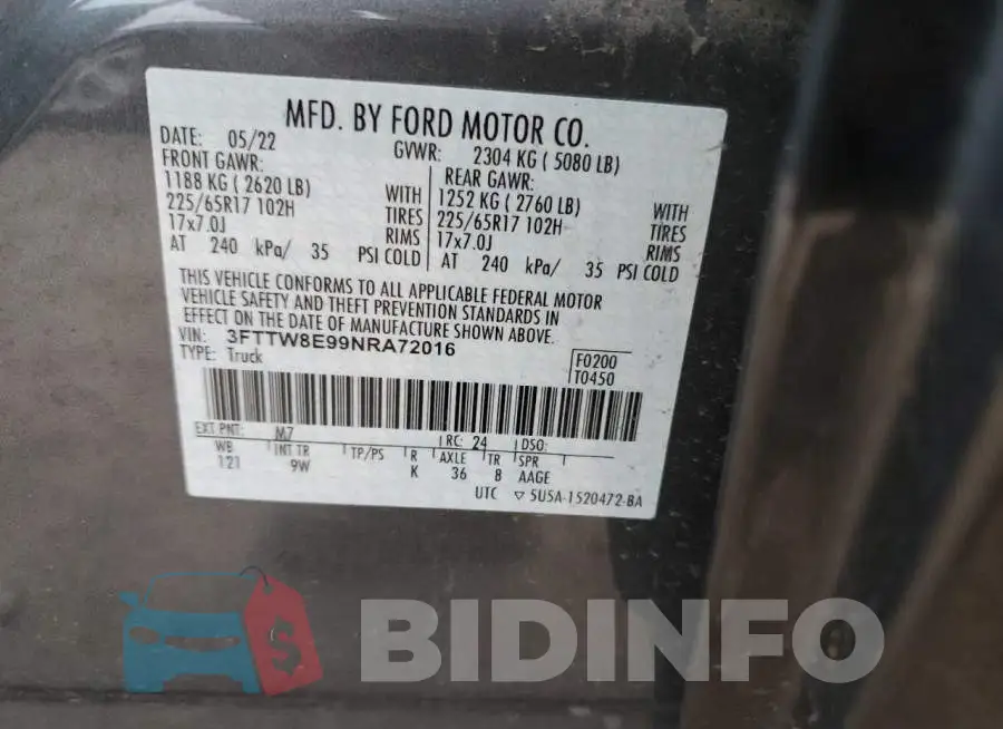 3FTTW8E99NRA72016 Photo# 12