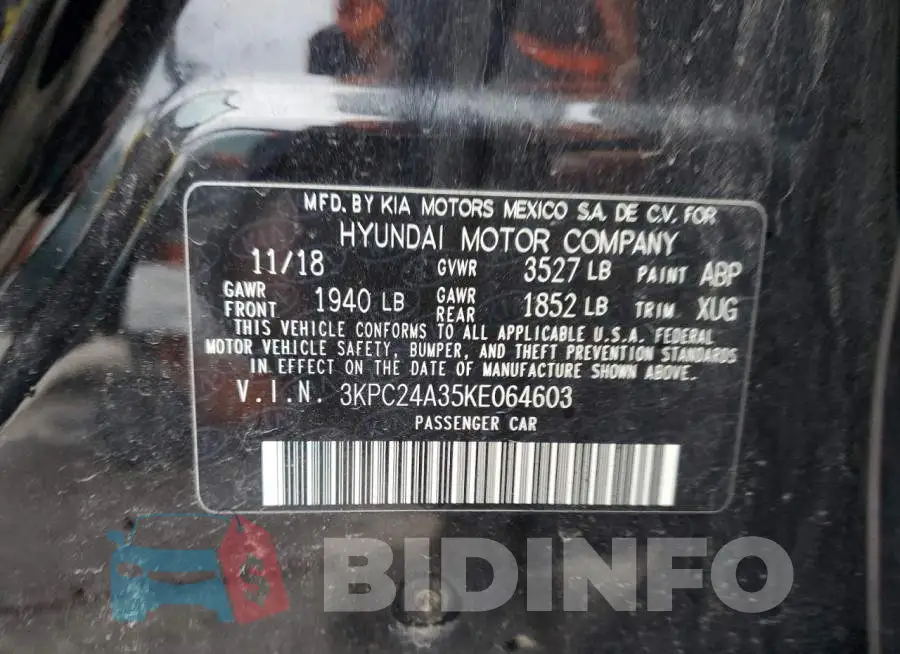 3KPC24A35KE064603 Photo# 12