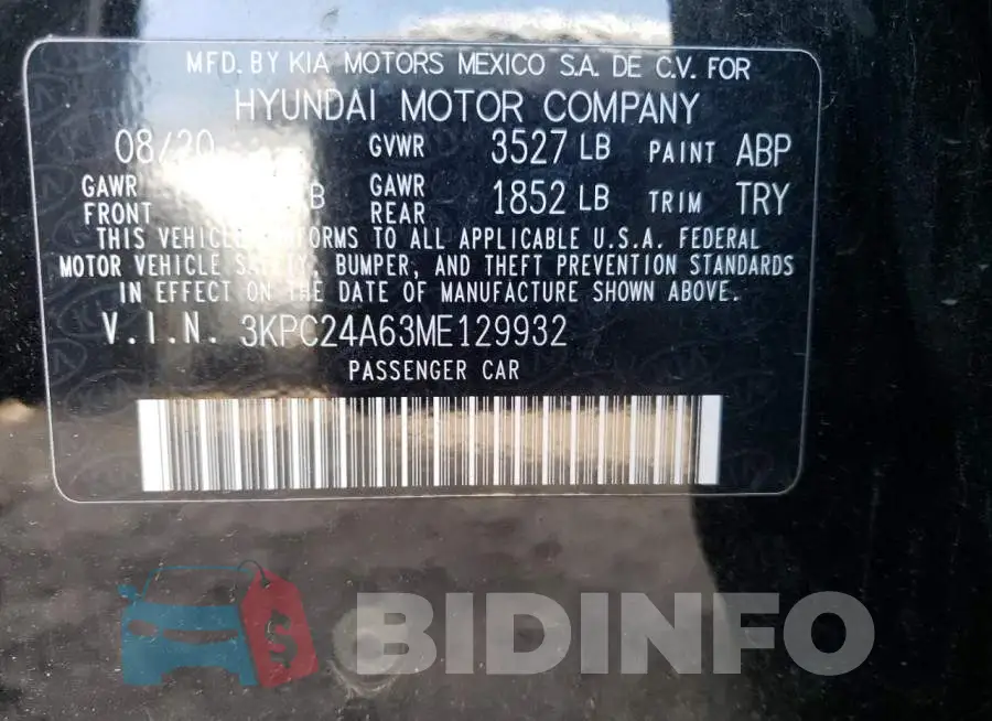 3KPC24A63ME129932 Photo# 13