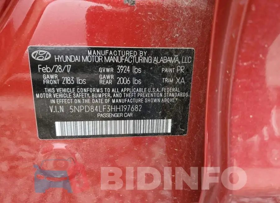 5NPD84LF3HH197682 Photo# 12