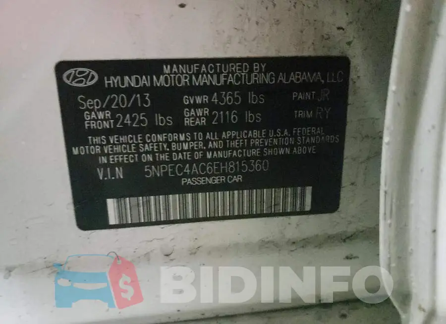 5NPEC4AC6EH815360 Photo# 13