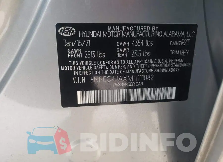 5NPEG4JAXMH111082 Photo# 13