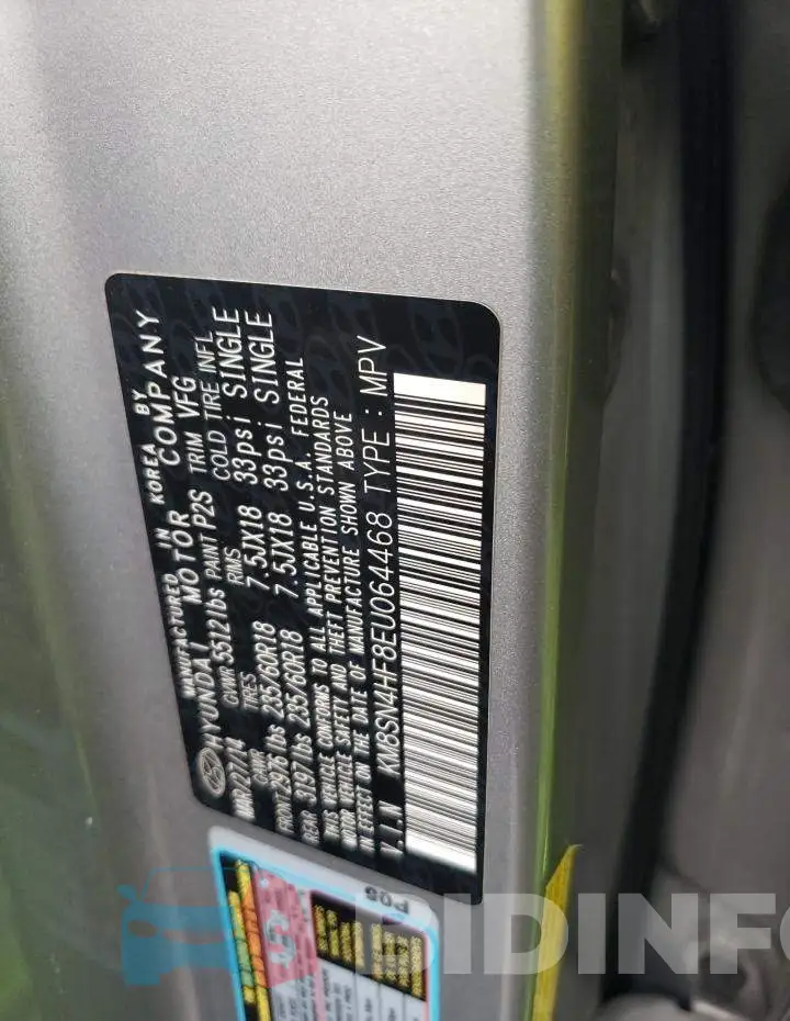KM8SN4HF8EU064468 Photo# 12
