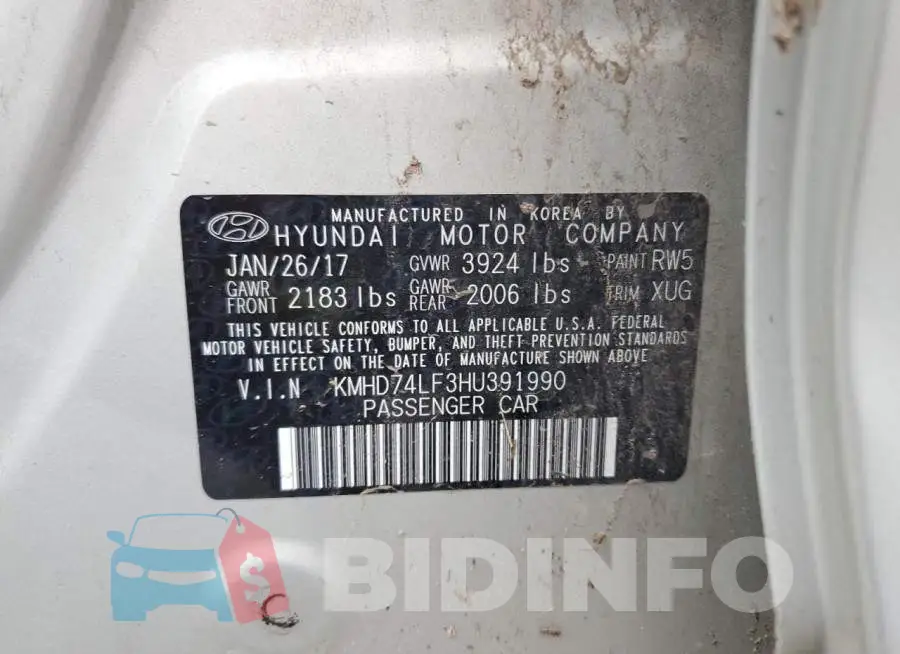 KMHD74LF3HU391990 Photo# 12