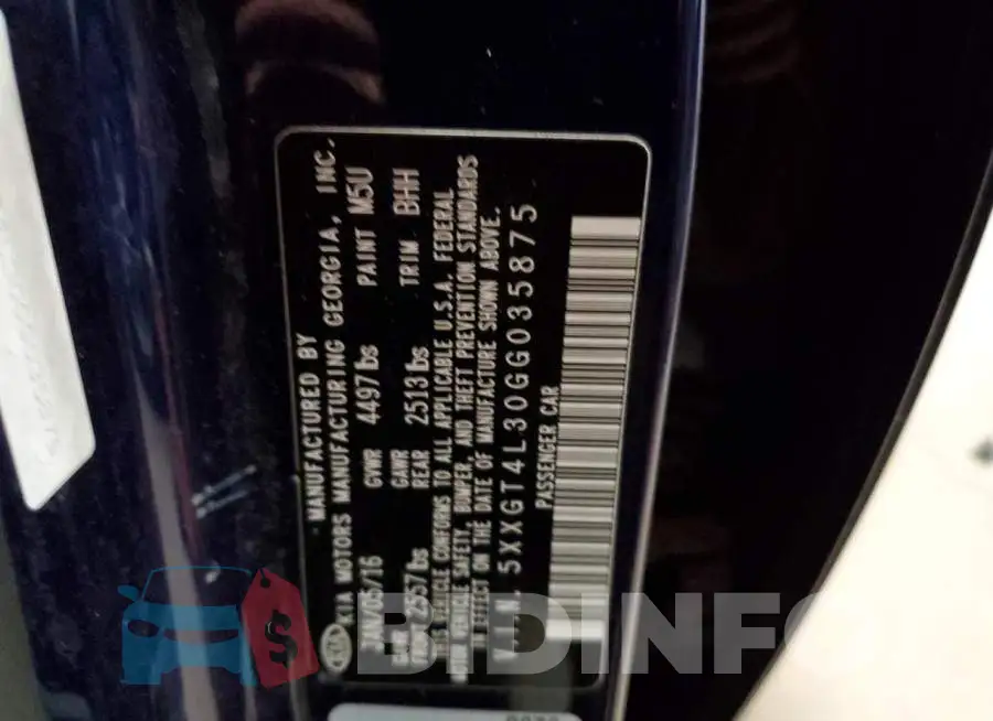 5XXGT4L30GG035875 Photo# 10