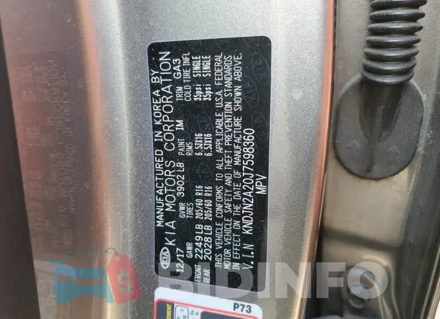 KNDJN2A20J7598360 Photo# 13