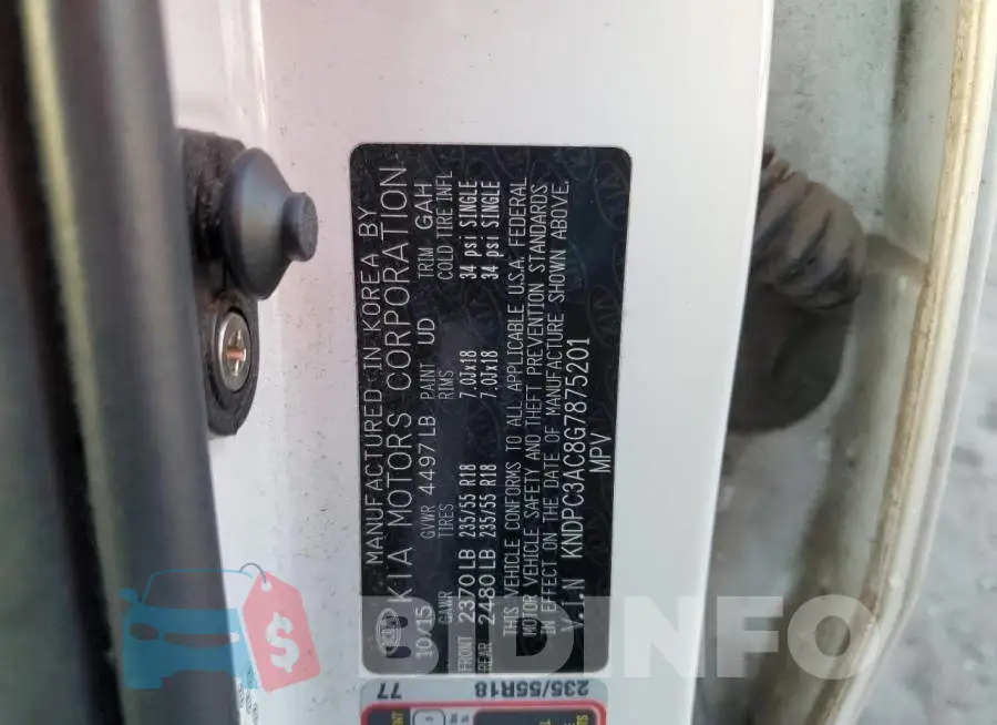 KNDPC3AC8G7875201 Photo# 10