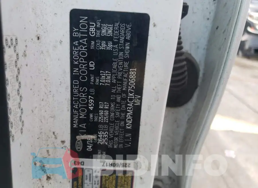 KNDPM3AC1K7506881 Photo# 13