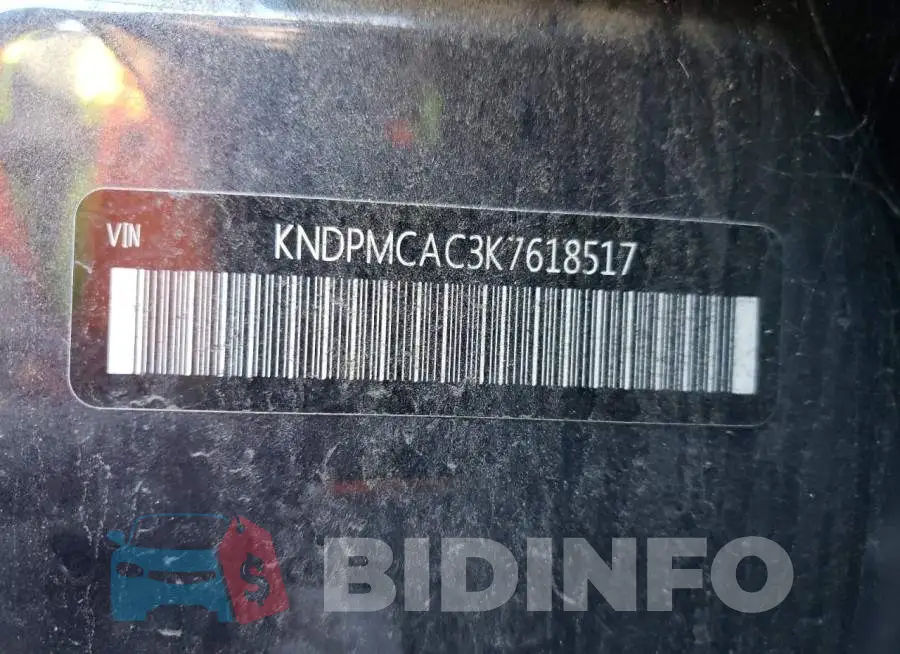 KNDPMCAC3K7618517 Photo# 13