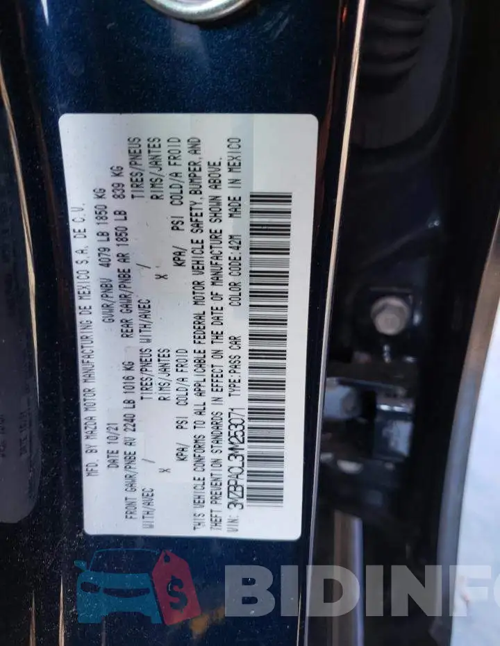 3MZBPACL3MM253071 Photo# 12