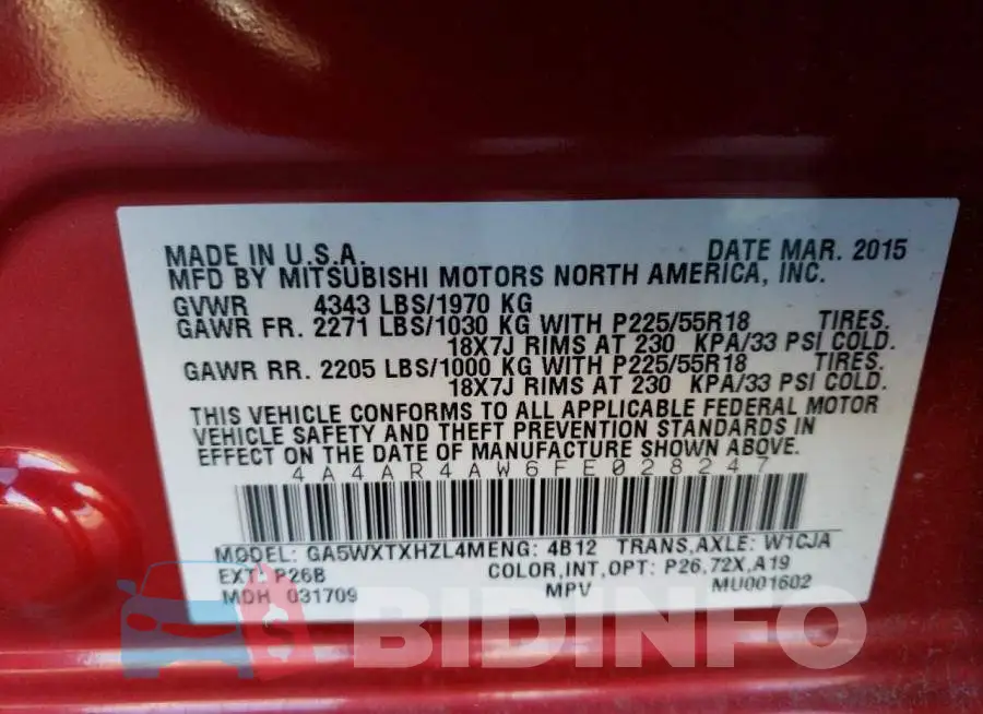 4A4AR4AW6FE028247 Photo# 12