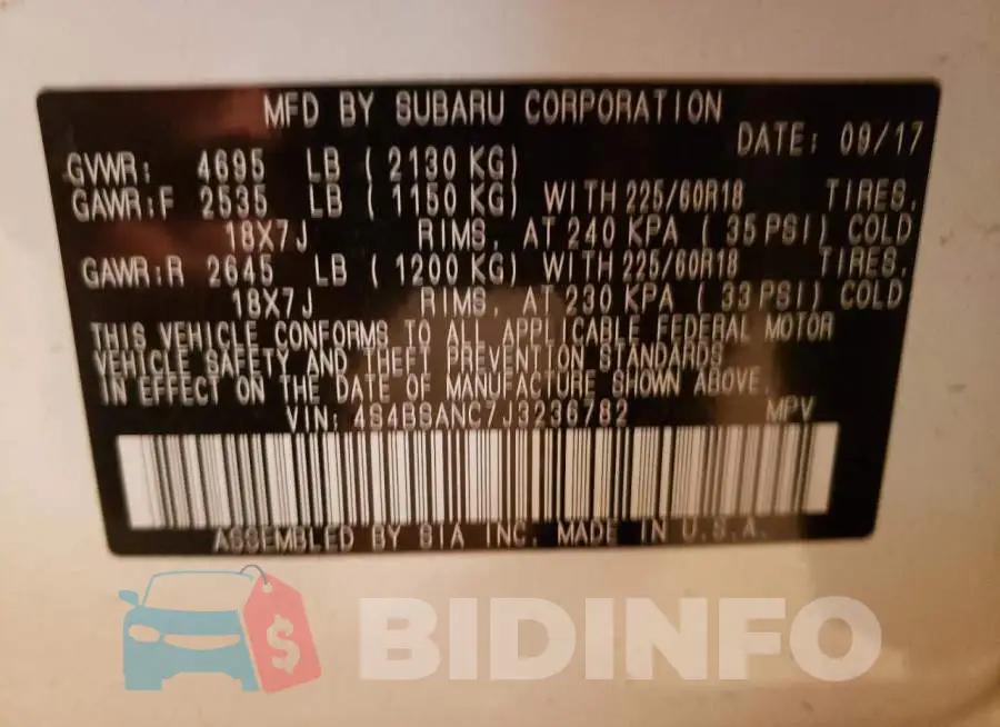 4S4BSANC7J3236782 Photo# 14