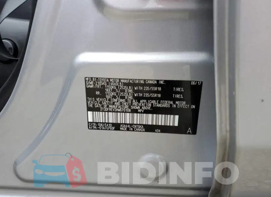 2T3DFREV3HW670108 Photo# 12