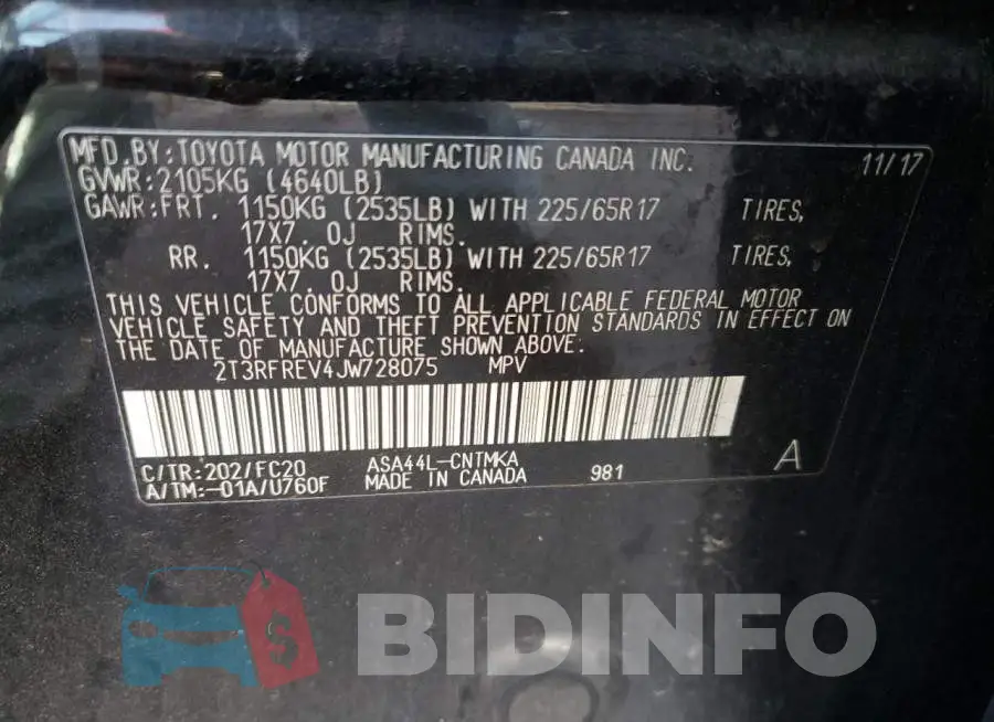 2T3RFREV4JW728075 Photo# 12