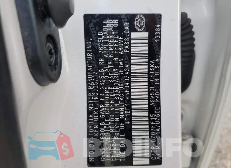 4T1BF1FK5HU437434 Photo# 13
