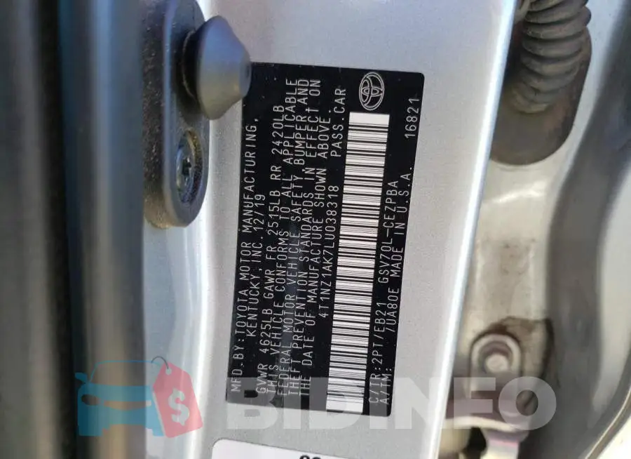 4T1NZ1AK7LU038318 Photo# 12