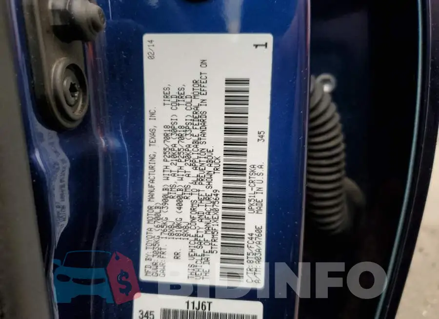 5TFRM5F1XEX075649 Photo# 12